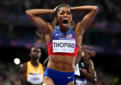 Gabrielle Thomas olympic champion in woman 200 m