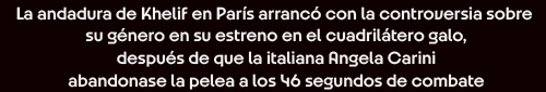 Iman Khelif el oro de la polmica