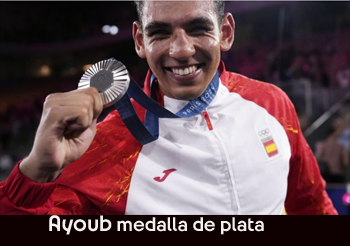 medalla de plata parael espaol Ayoub Ghadfa