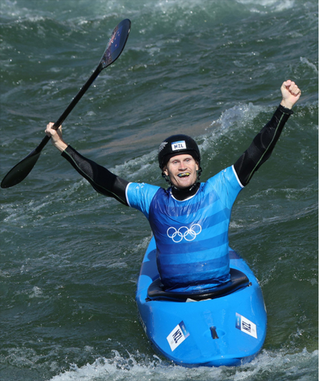 Finn Butcher oro en K1-cross Canoe-Kayak slalom