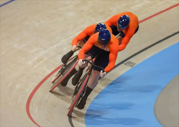 Netherlands gold medal men's team sprint