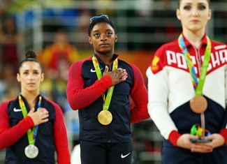 simone biles gold in all around