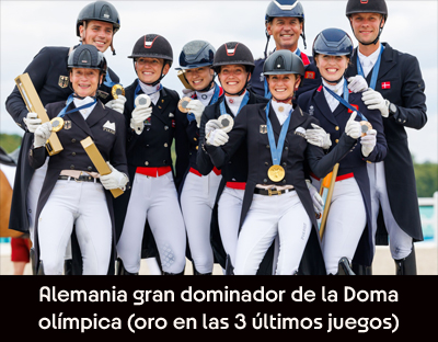 Podium de la doma por equipos