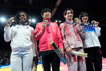 Women's podium 57kg