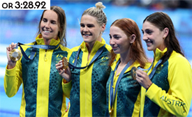 Australian relay gold medal & olympic record