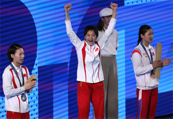 podium women 10m platform