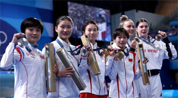 podium women 10m synchro platform