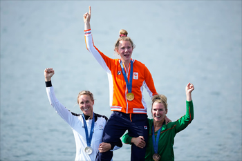 women's podium Single scull