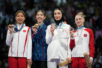 Women's podium 49kg