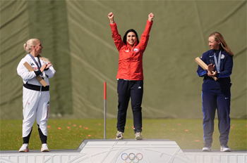 women's podium Skeet