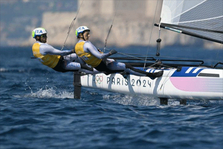 gold medal in Windsurf Ruggero Tita and Caterina Banti