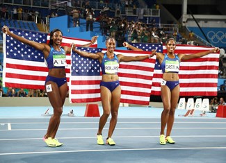 podium 100 m hurdles women