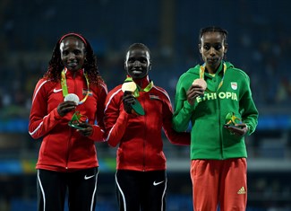 podium 5.000 m women