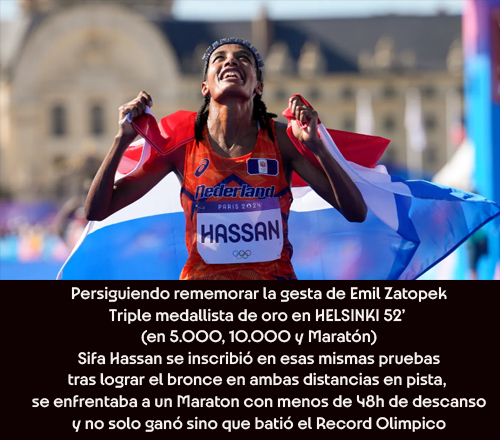 Sifan Hassan makes history after winning 3 medals in events as diverse as the 5000m, the 10000m and the Marathon in which he won gold