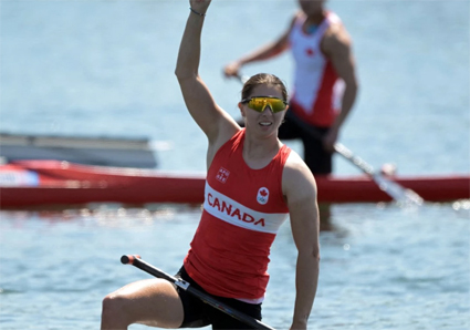 la canadiense Katie Vincent oro en el sprint del canotaje