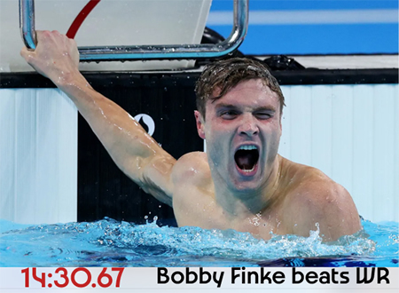 Bobby Finke breaks world record in Paris 2024