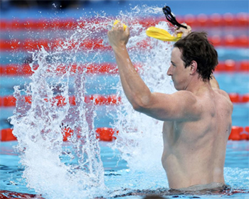 golden Cameron McEvoy. The fastest man in the pool at the Paris Games