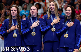 USA relay gold medal & world record