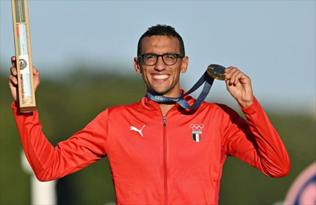 Ahmed Elgendy Gold medal in mens Modern Pentathlon