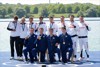 men's podium coxless four